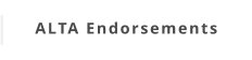 ALTA Endorsements