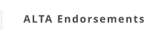 ALTA Endorsements