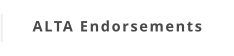 ALTA Endorsements