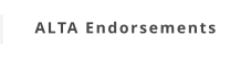 ALTA Endorsements